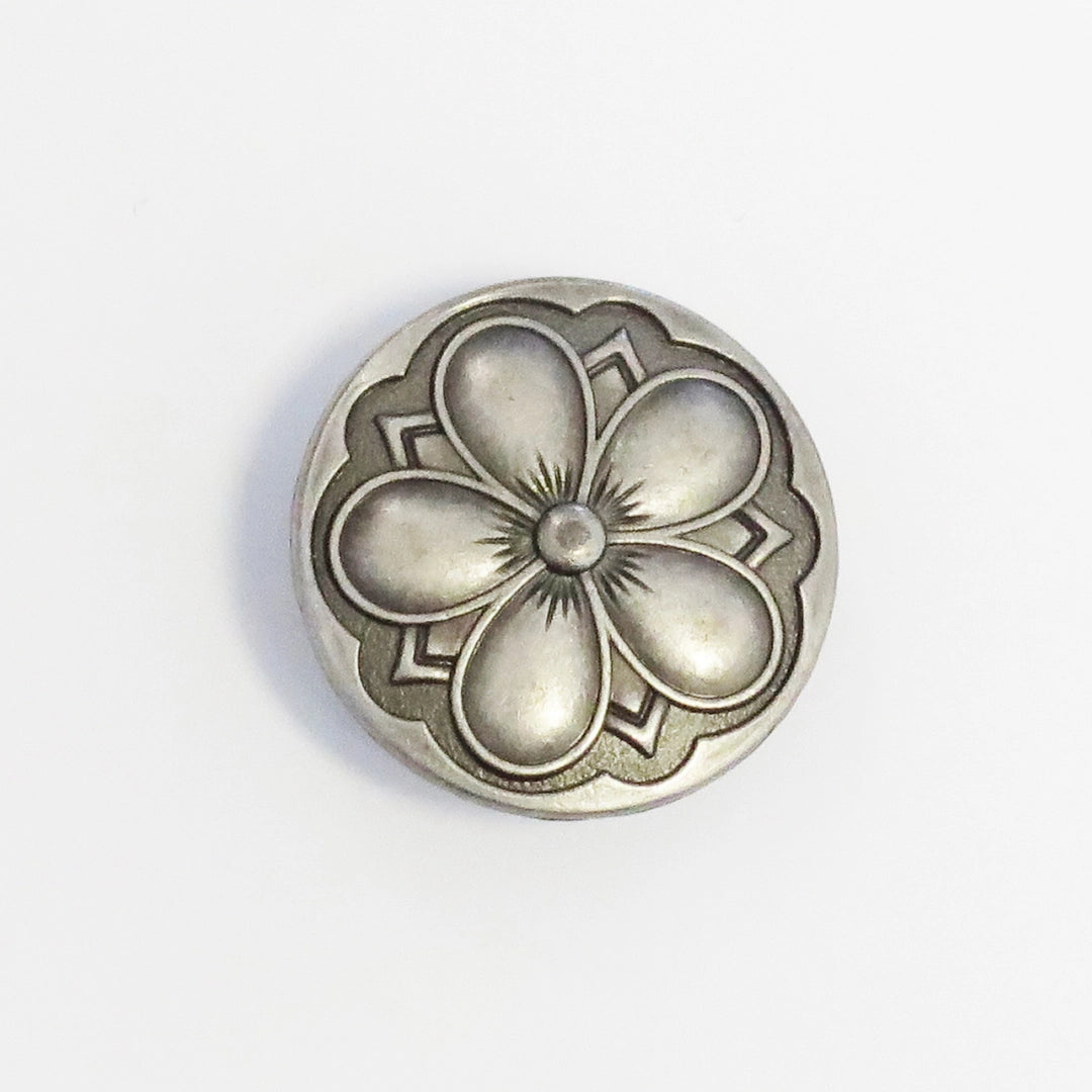 Knapp Metall - blomst - 16,5 mm