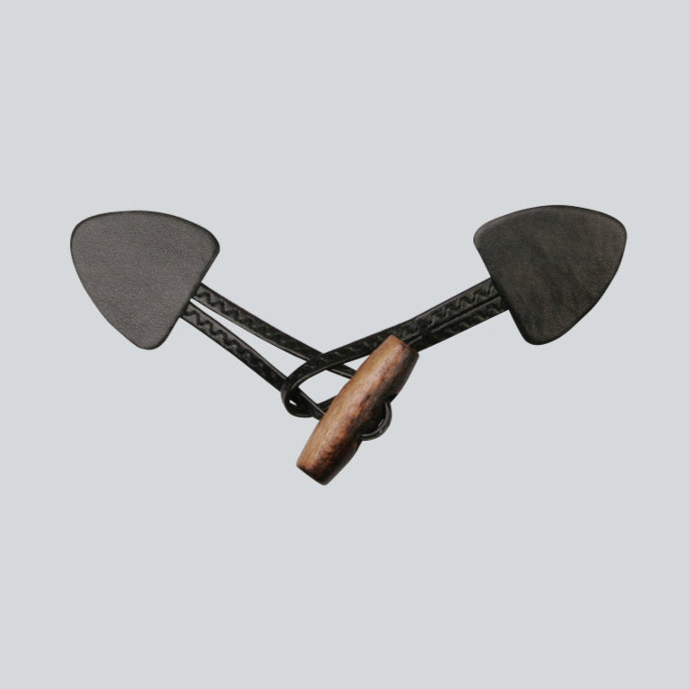 Duffelcoat lukning sort