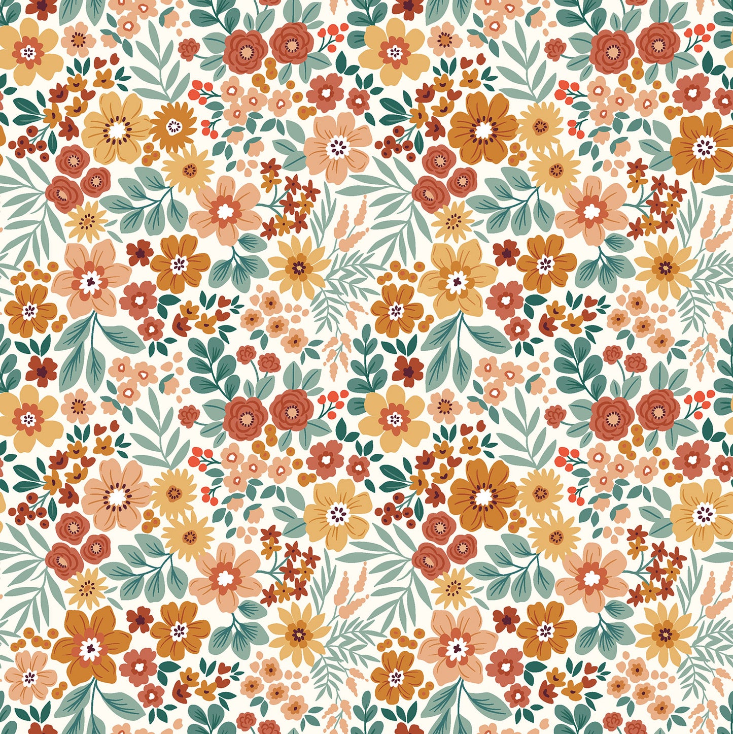 Regntøystoff Blomsterprint