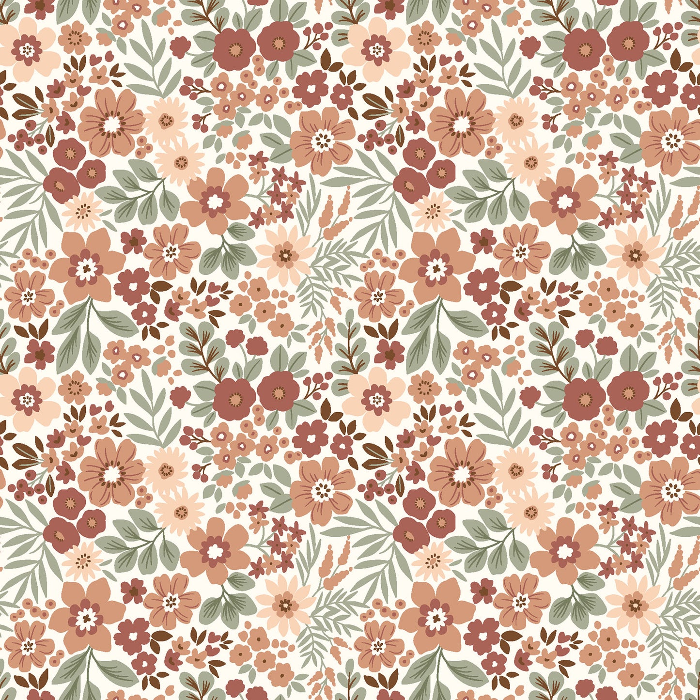 Ribbjersey med blomster høstfarger