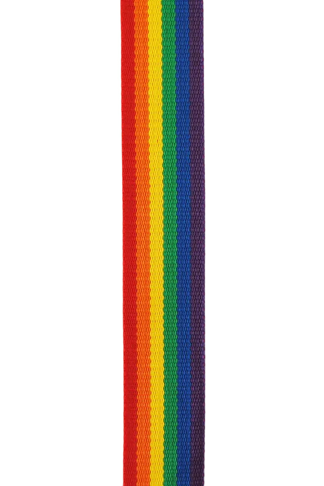 Gjordebånd (webbing) polyester 40 mm regnbue