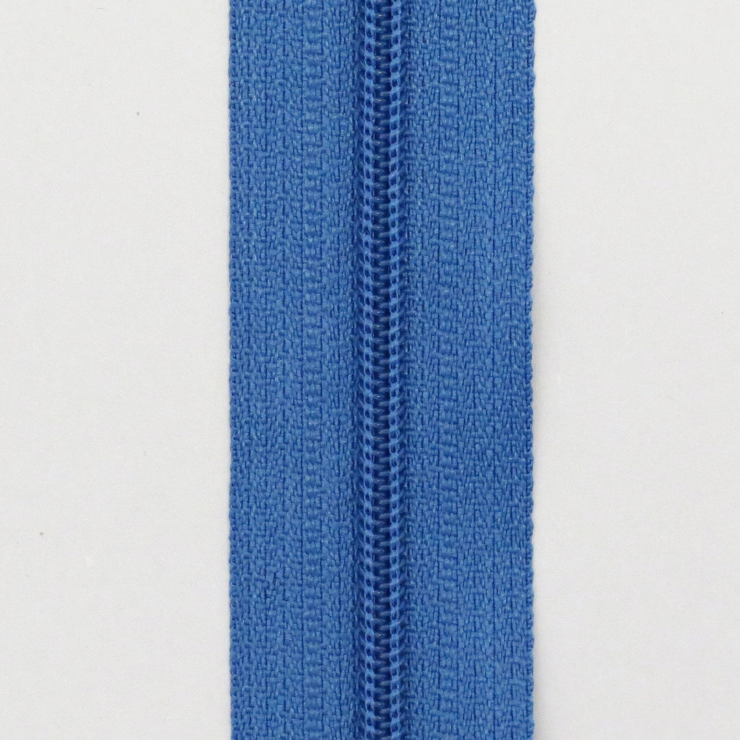 Glidelås metervare 4mm Spiral - Blå (Pris oppgitt pr dm)