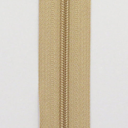 Glidelås metervare 4mm Spiral - Beige (Pris oppgitt pr dm)