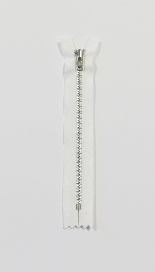 Aluminium glidelås - Hvit (4 mm bredde) - Lillifixshop YKK