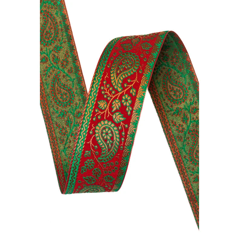 Pyntebånd bredde 5,8 cm- Paisley Green (Selges pr dm)