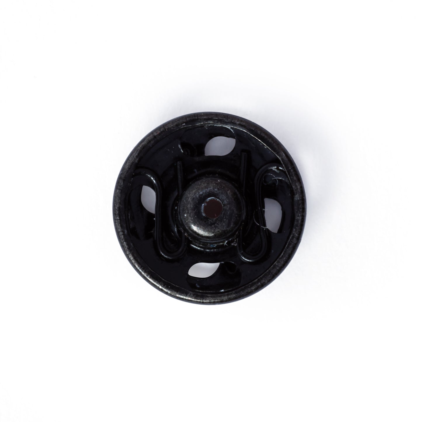 Trykknapp 11 mm sort 12 stk (syes på)