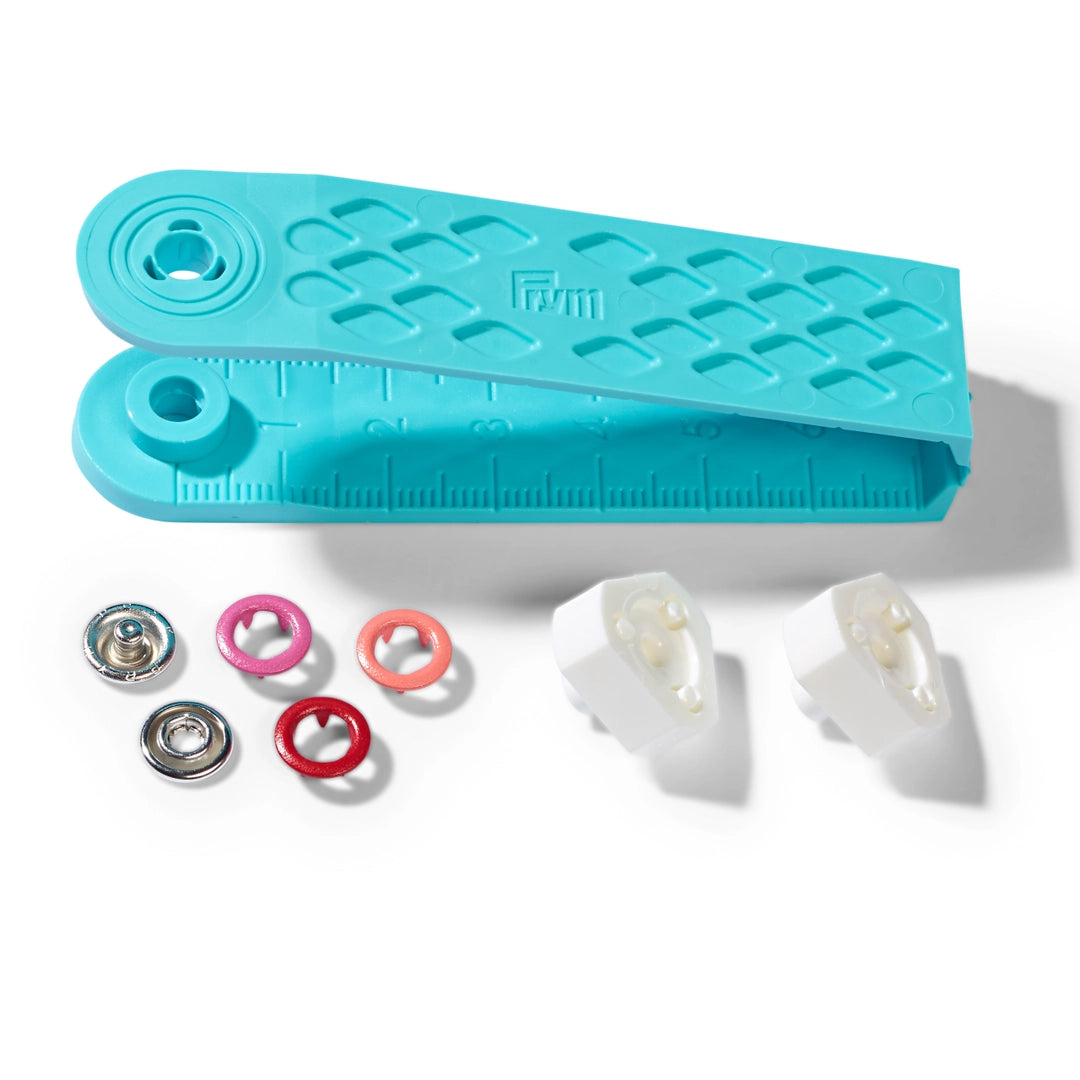 Trykknapper i metall - Miks med oransje/rosa/rød - 8mm