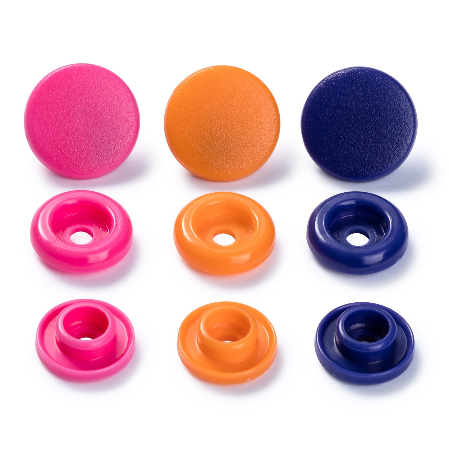 Trykknapper Plast 12,4 mm rosa/lilla miks (30 stk) - Lillifixshop Prym