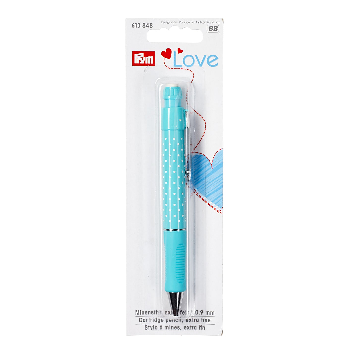 Prym trykkblyant med refill - hvit farge - Lillifixshop Prym