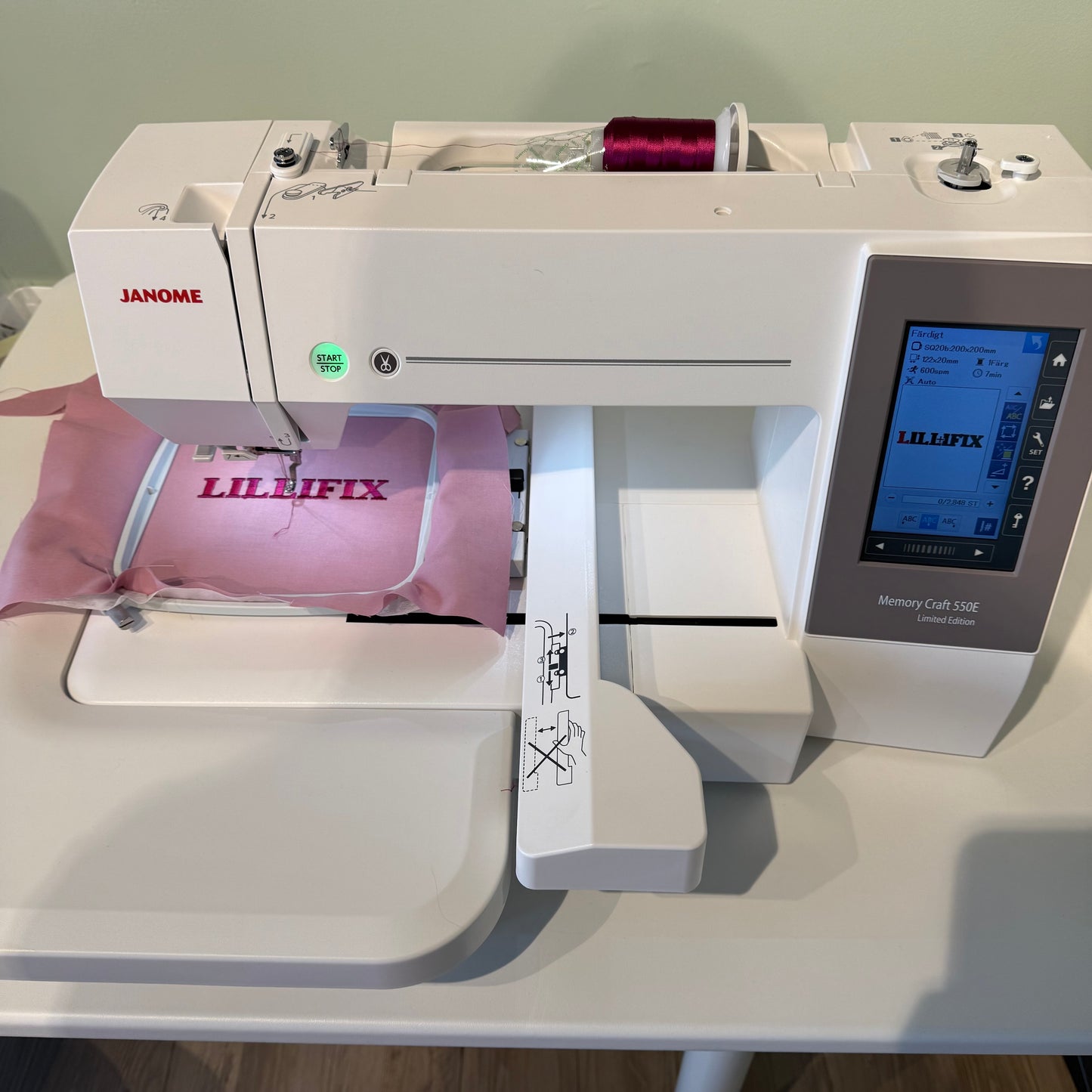 Janome Memory Craft 550E Broderimaskin