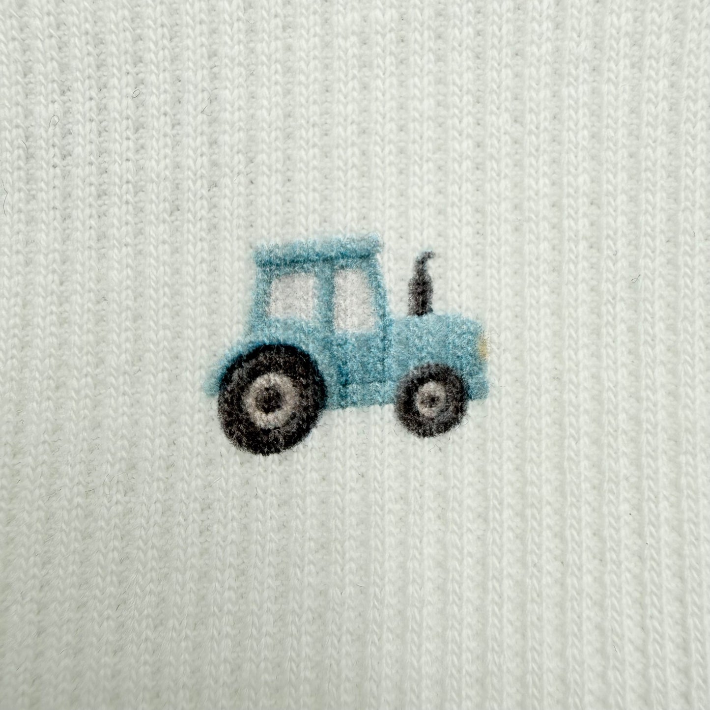 Ribbjersey trakor blå/beige