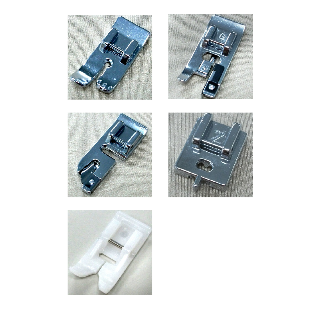 Sett med 5 trykkføtter (Gruppe 4)