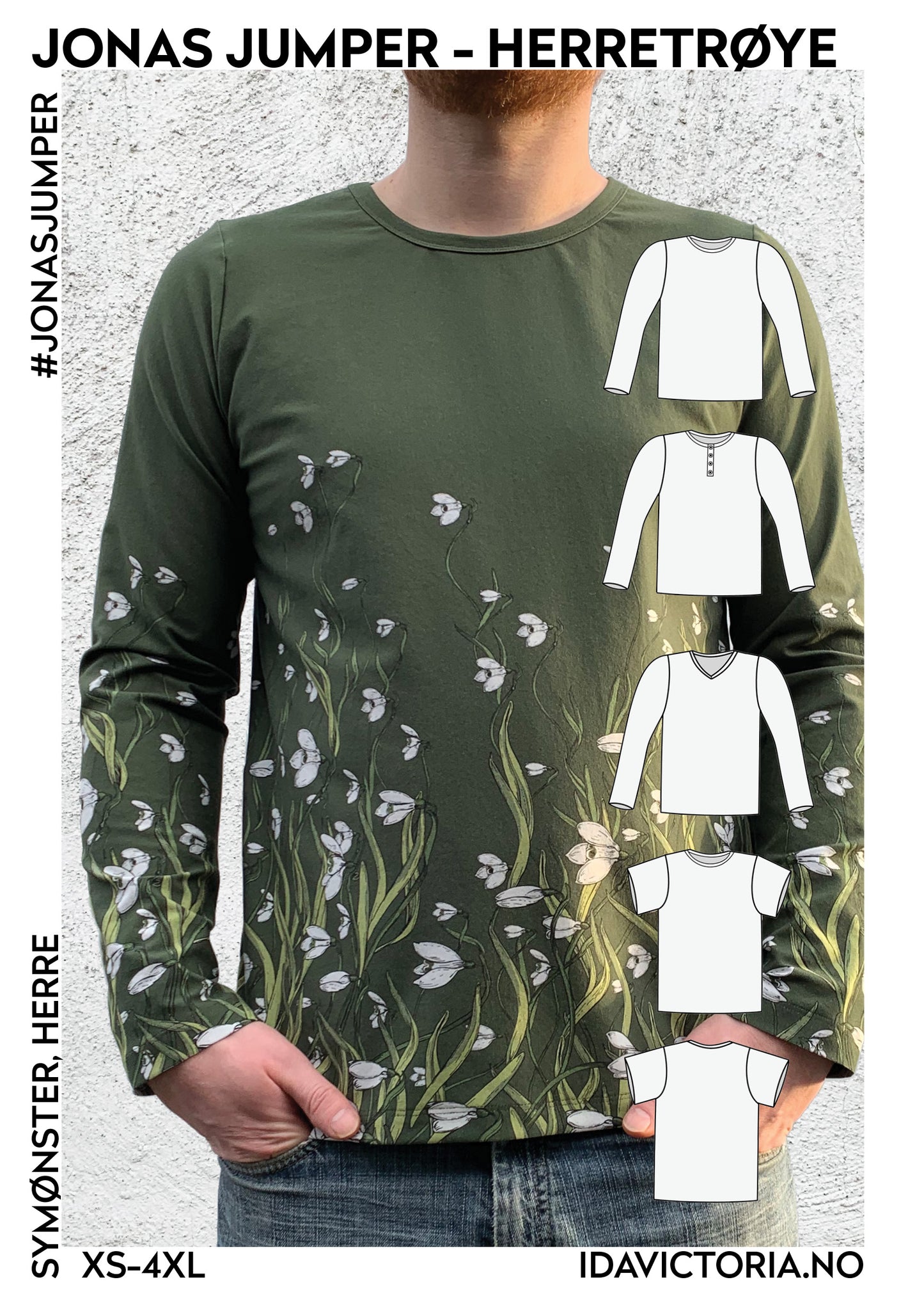 Ida Victoria: Jonas Jumper – herretrøye (XS-4XL) - Lillifixshop Ida Victoria