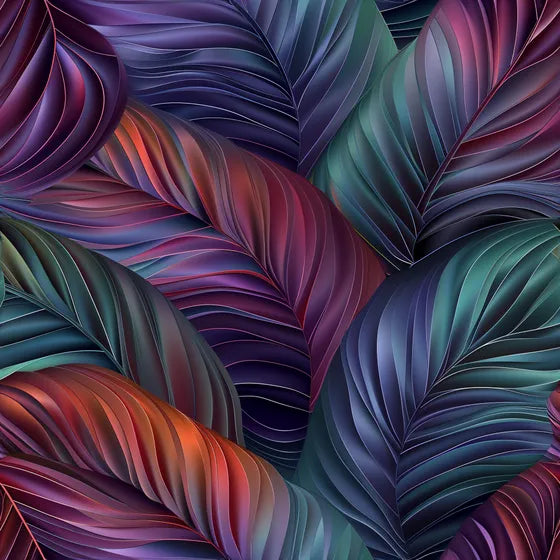 French Terry - Digitalprint - Leaves Multicolor