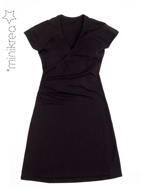 Kjole med drapering str 34 - 50 - Minikrea 70042 - Lillifixshop Minikrea