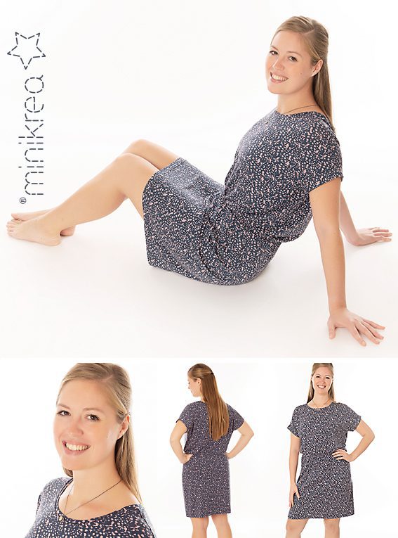 Dolman Kjole str 34-50 - Minikrea 70050 - Lillifixshop Minikrea