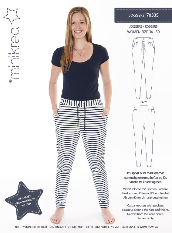 Joggebukse dame str 34 - 50 - Minikrea 70335 - Lillifixshop Minikrea