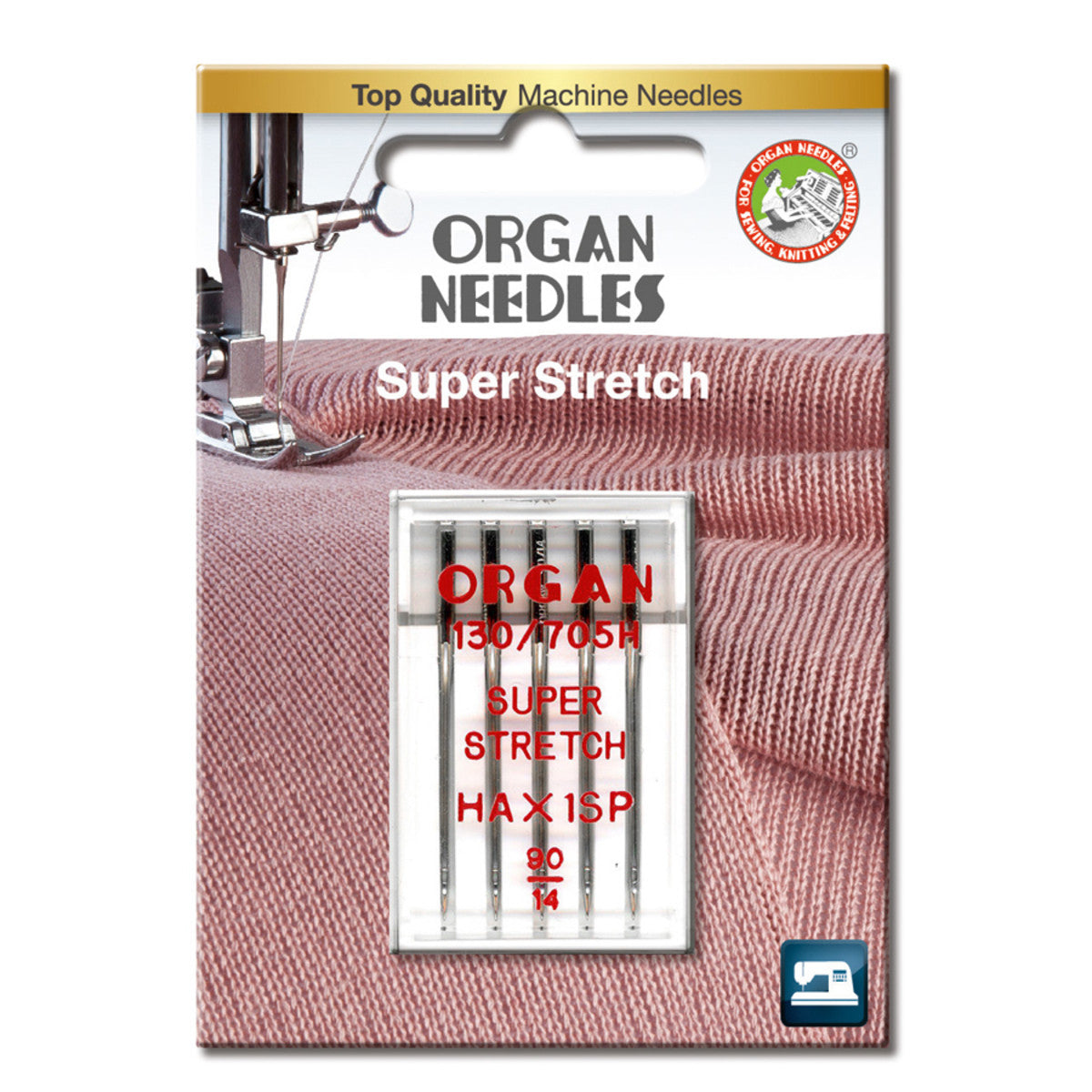 Organ Super Stretch Overlock HAx1SP nål #90 - 5 stk - Lillifixshop Organ