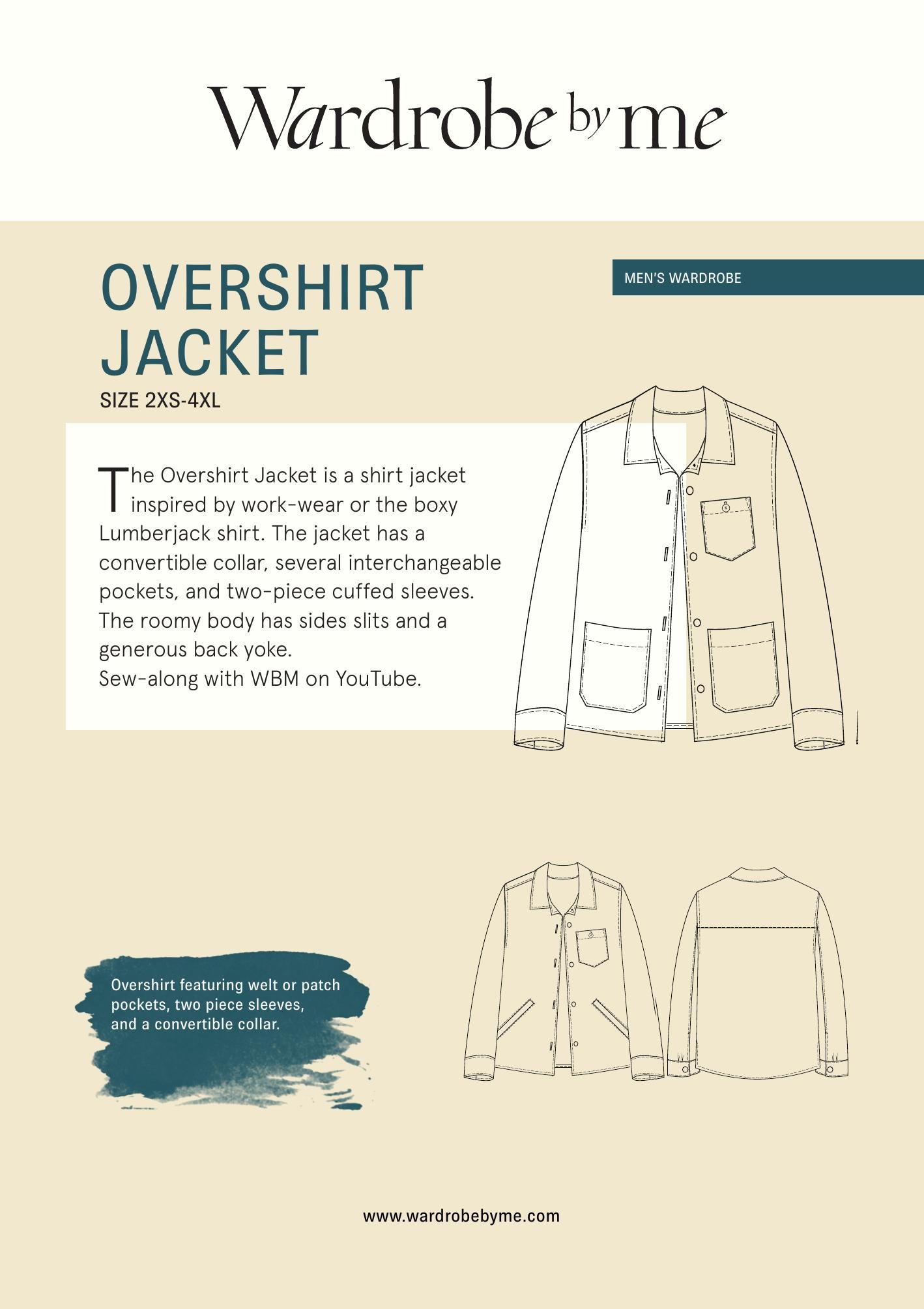 Symønster Overshirt Jakke Herre (Str 2XS-4XL) - Wardrobe by me