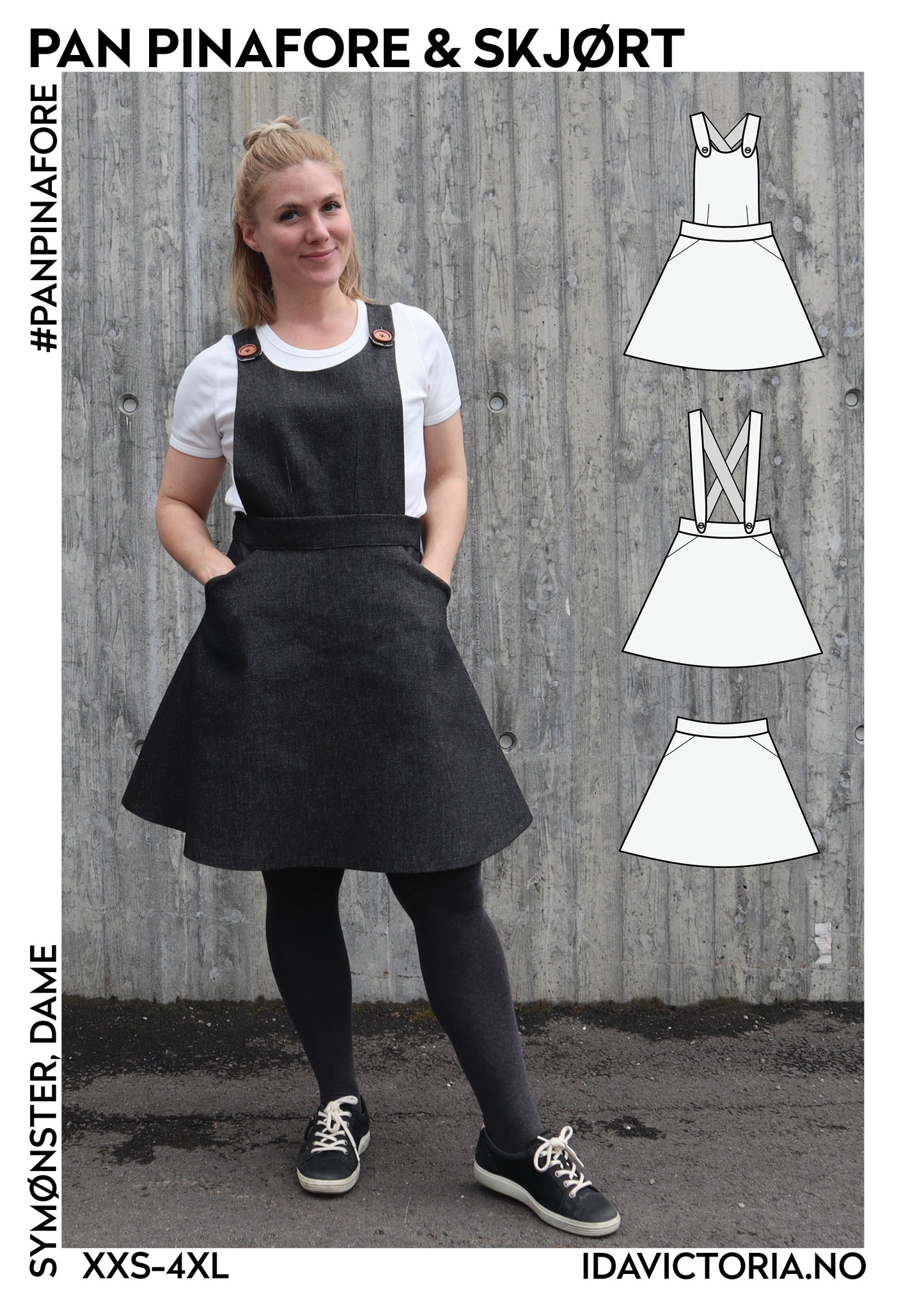 Ida Victoria: Pan Pinafore & skjørt (XXS-4XL) - Lillifixshop Ida Victoria