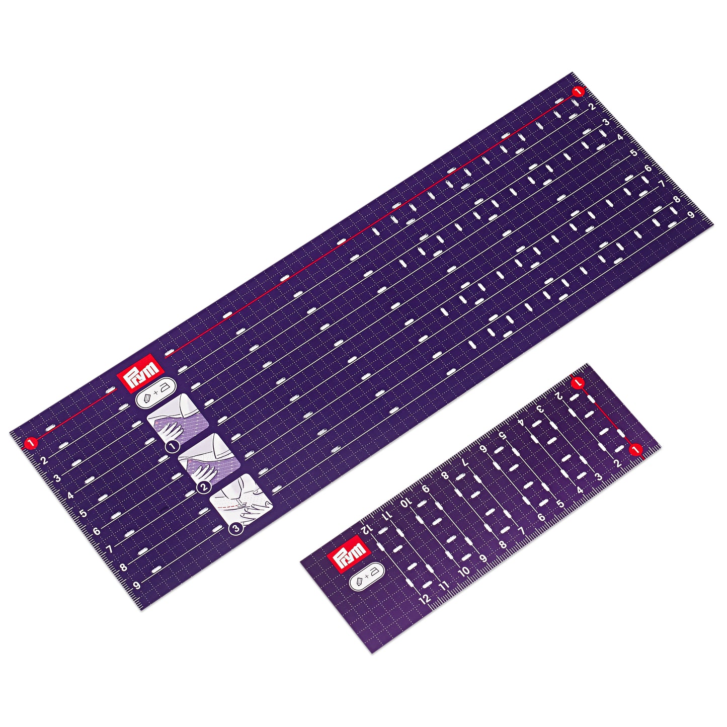 Strykelinjal lilla 15x5 og 30x10 (2 stk) - Lillifixshop Prym