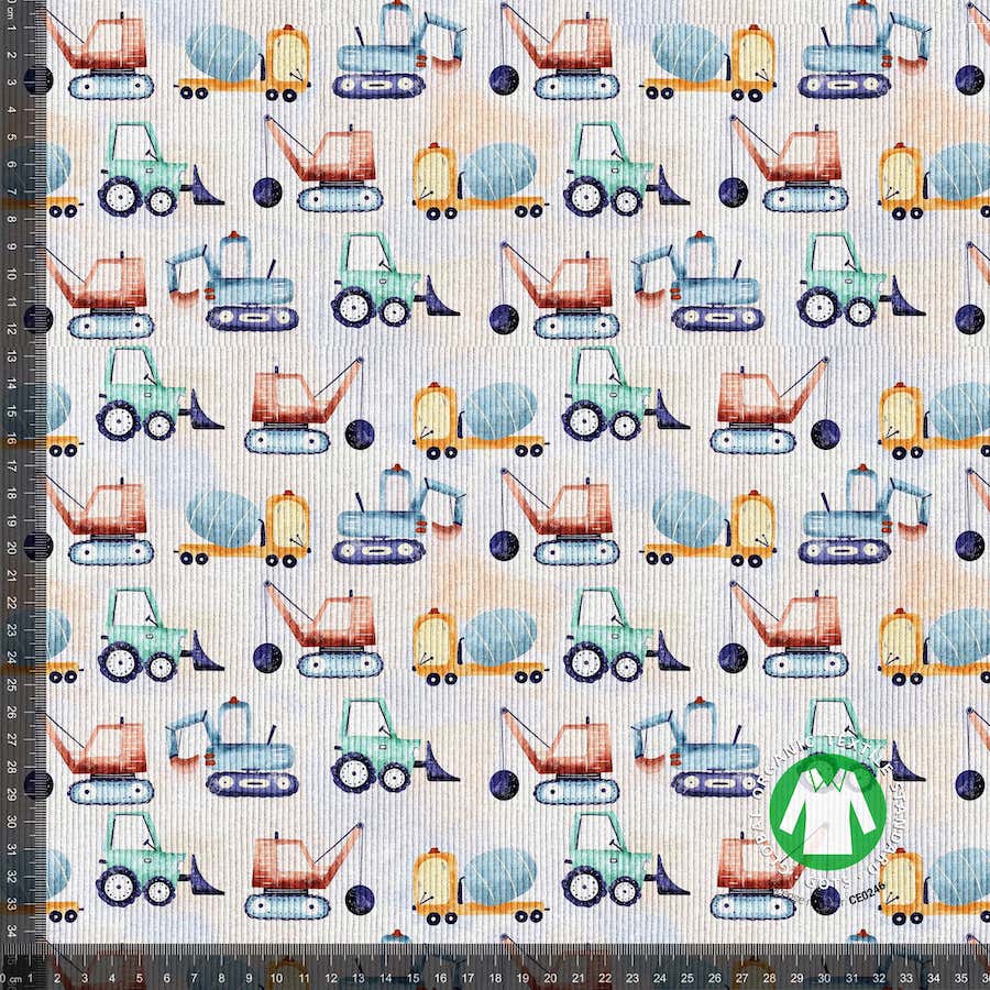 Ribbjersey med Maskiner - Lillifixshop Lillifixshop