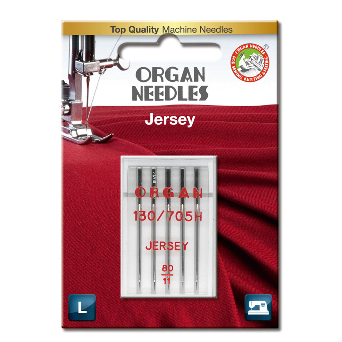 Organ Jersey SUK ball point nål #80 - 5 stk - Lillifixshop Organ
