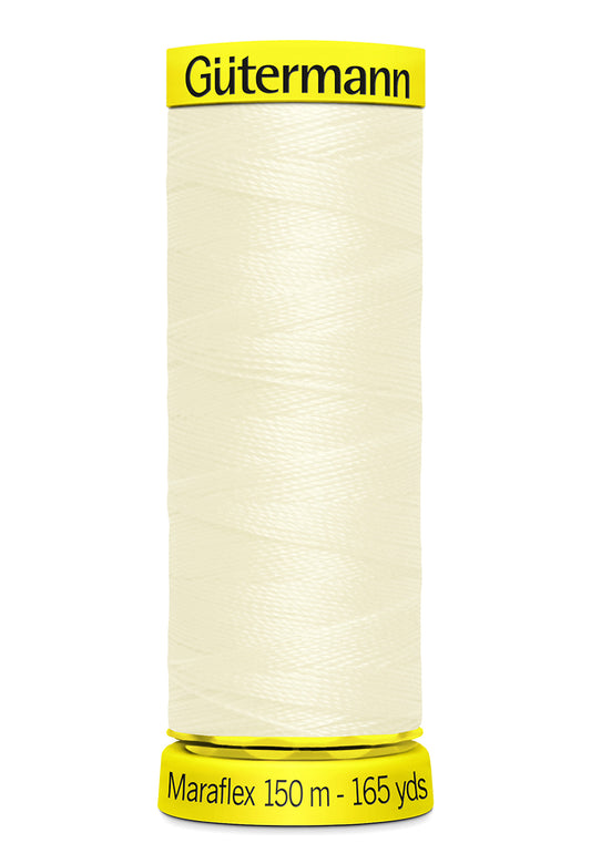 Maraflex 150 meter - sytråd med stretch (Offwhite 001) - Lillifixshop Gütermann