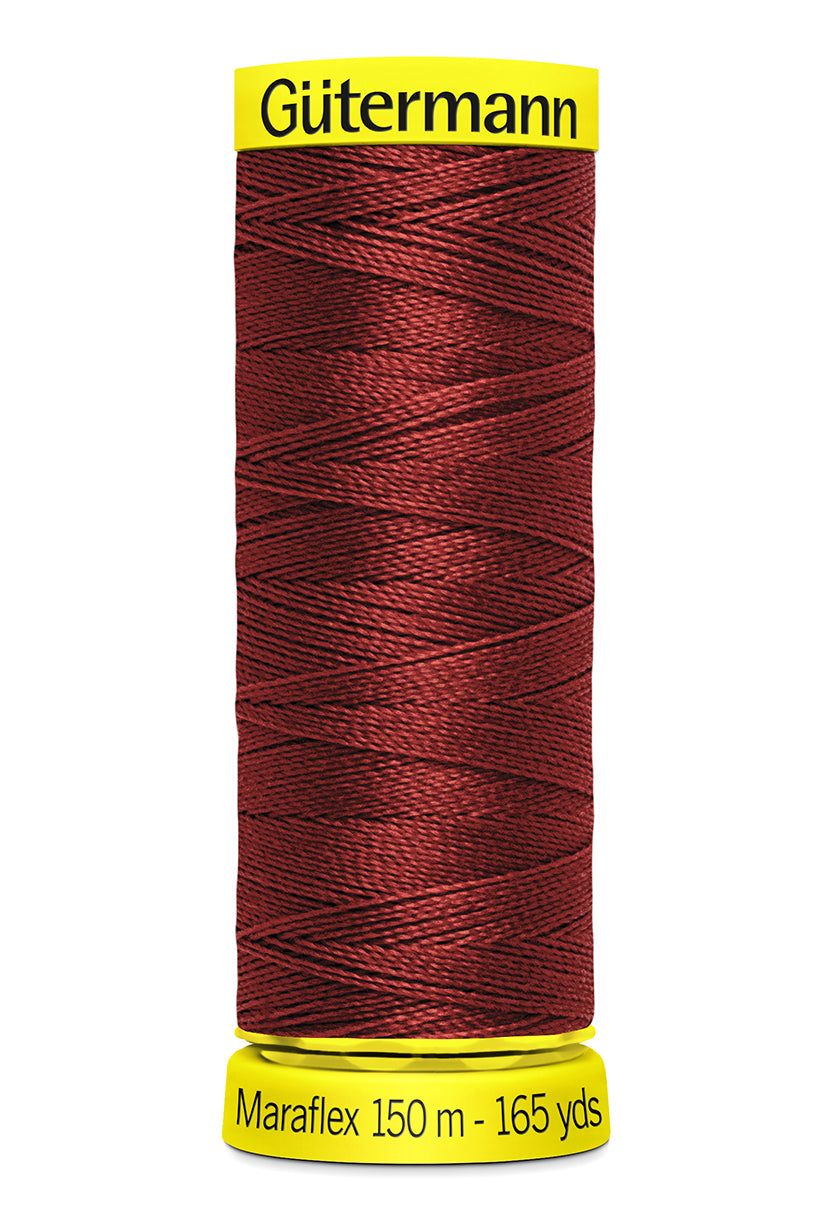 Maraflex 150 meter - sytråd med stretch (Mørk rød - 012) - Lillifixshop Gütermann