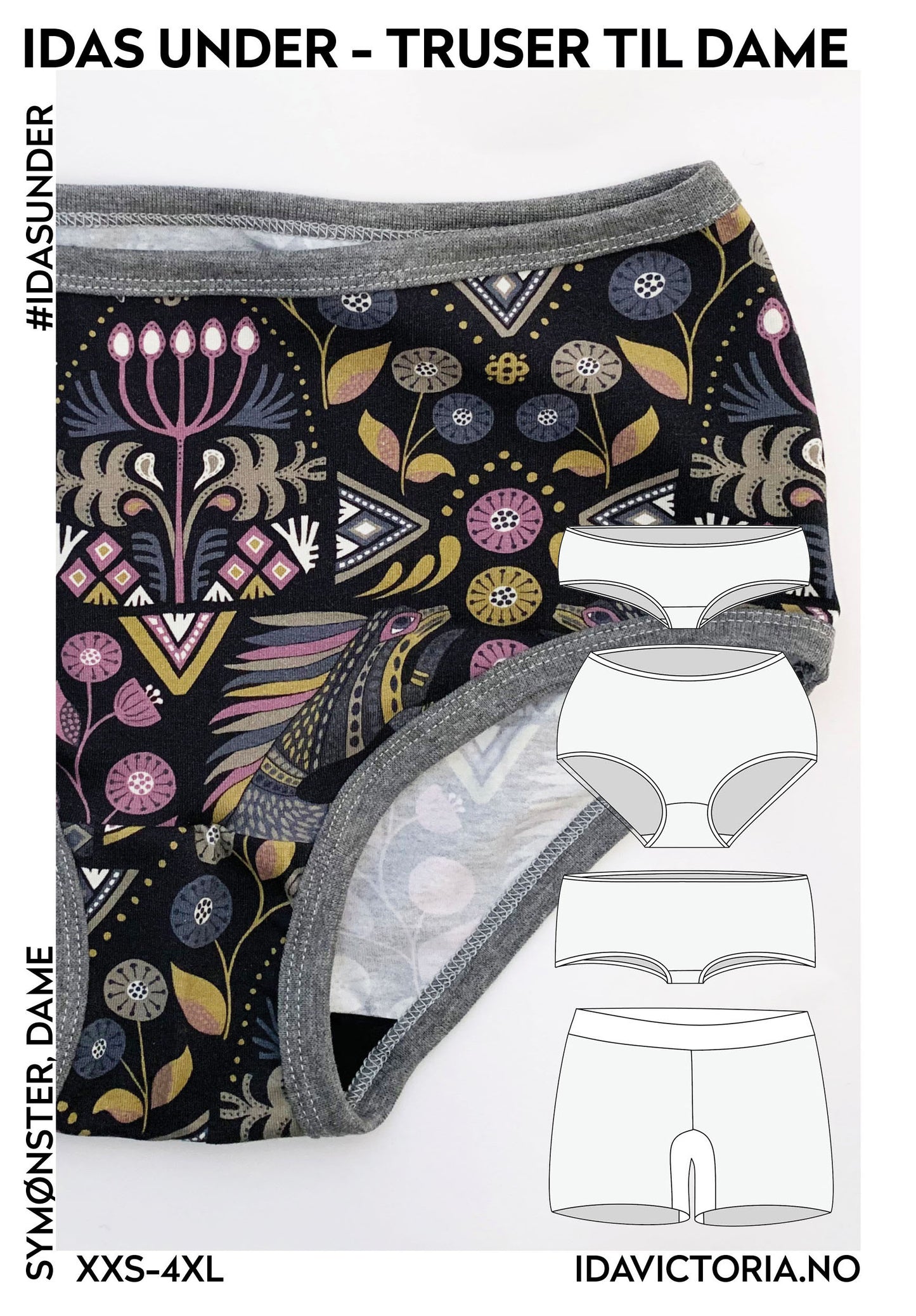 Ida Victoria: Idas Under, truser til dame (XXS-4XL) - Lillifixshop Ida Victoria