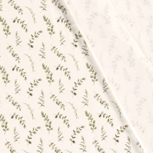 Bomullsjersey med Naturprint - Lillifixshop Lillifixshop