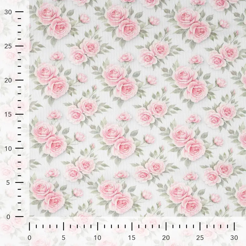 Ribbjersey rosa roser