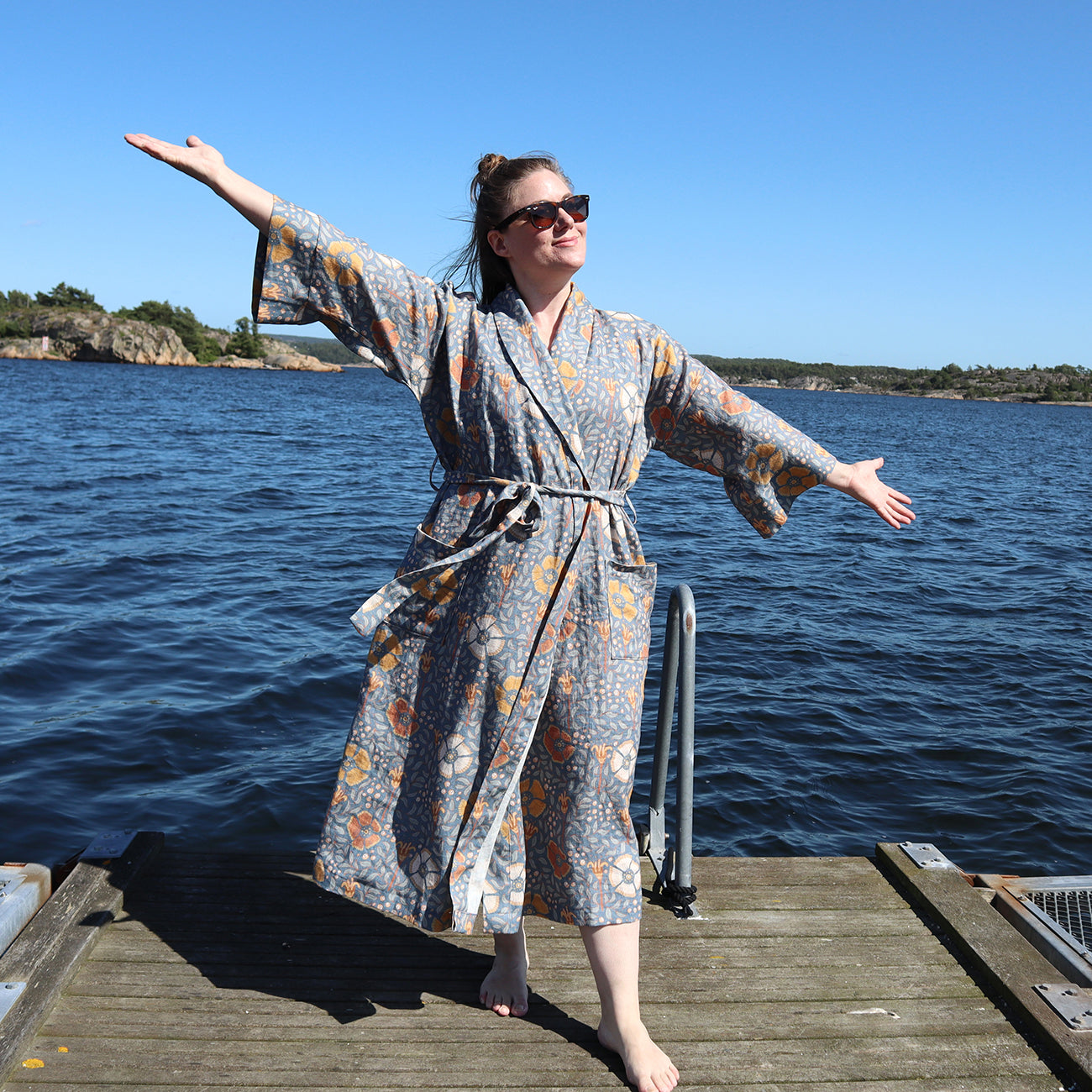 Ida Victoria: Måne Morgenkåpe (Barn 92-158 + voksen XS – 4XL)