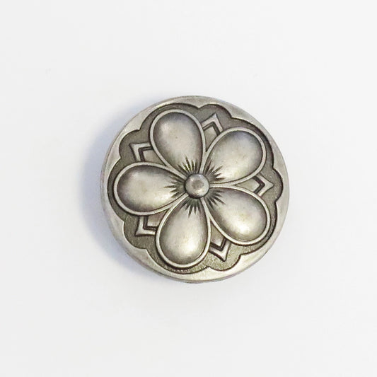 Knapp Metall  - blomst - 16,5 mm