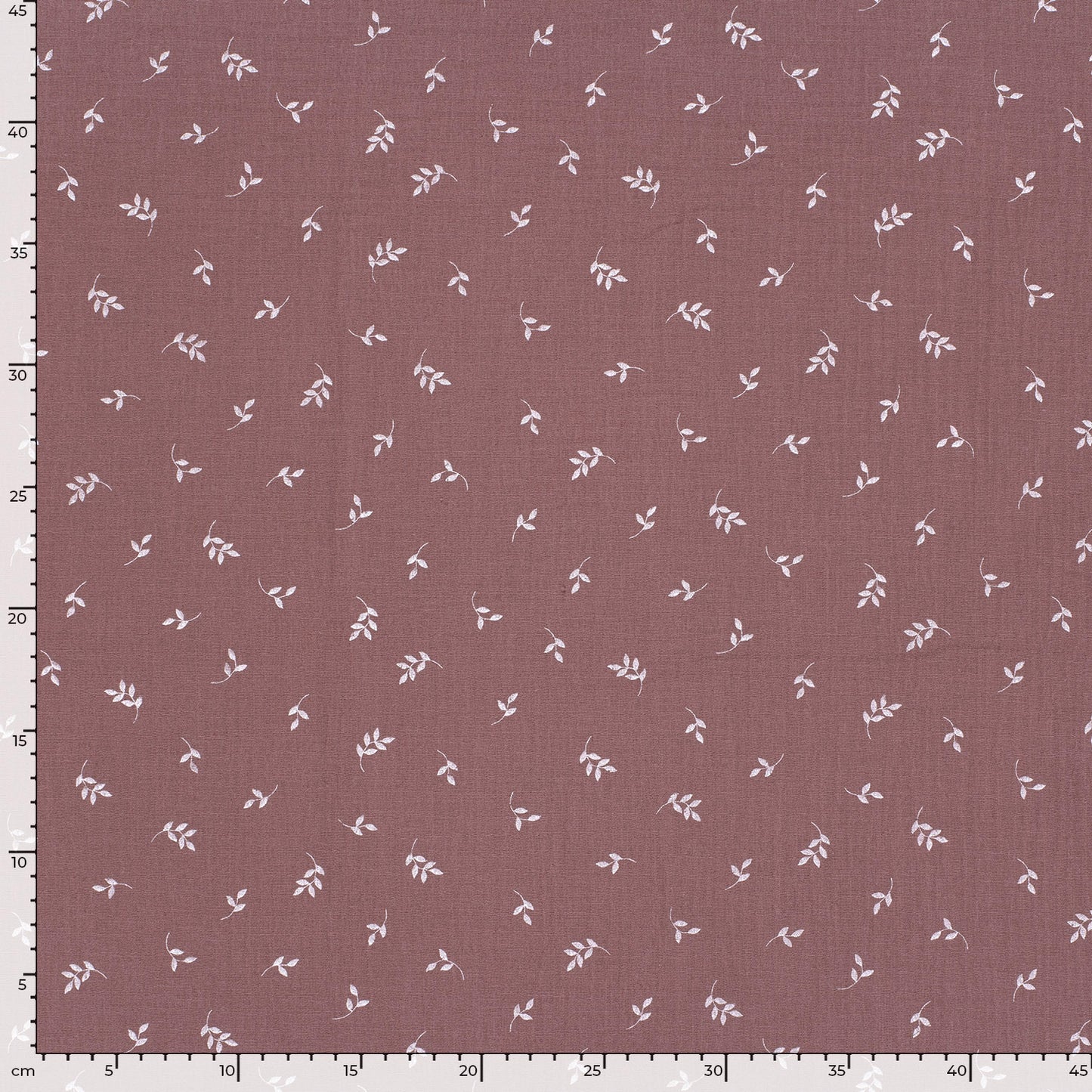 Musselin Rosa mauve med print