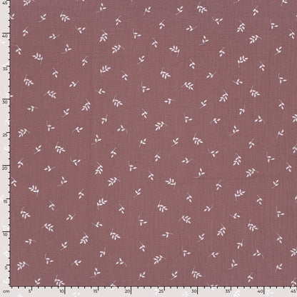 Musselin Rosa mauve med print