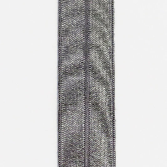 Foldeelastikk 19 mm mørk grå