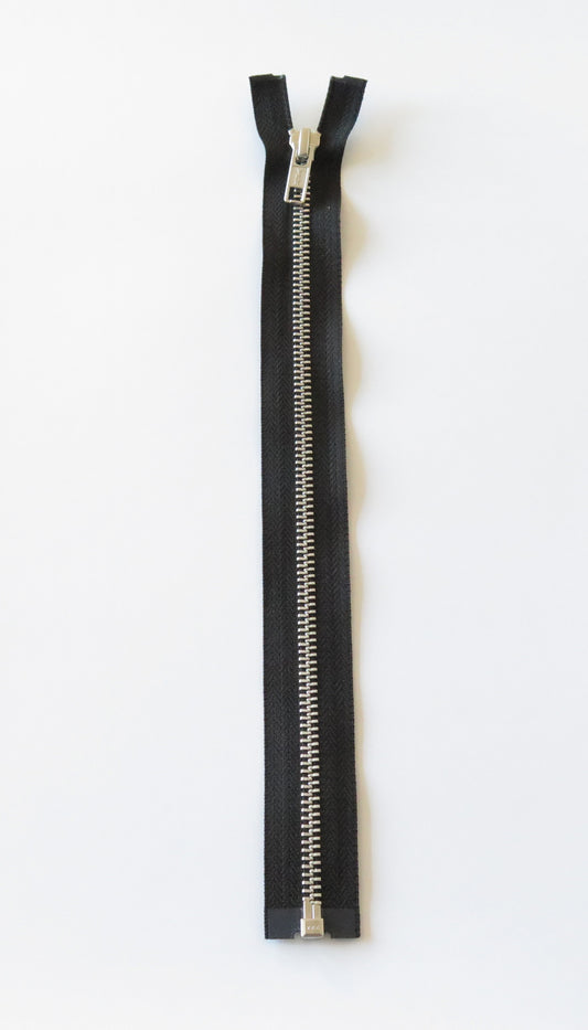 Aluminium glidelås - Svart (6 mm bredde)