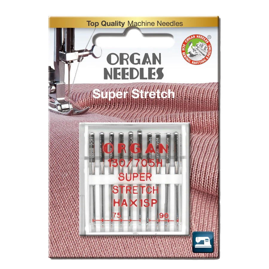 Organ Super Stretch Overlock HAx1SP nål #75-90 - 10 stk