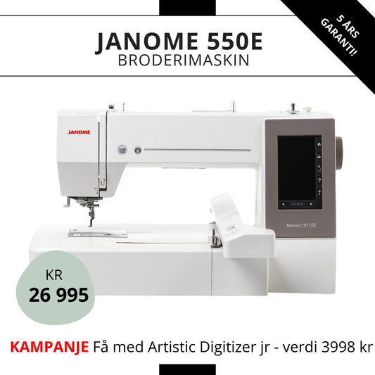 KAMPANJE Janome Memory Craft 550E - Få med Artistic Digitizer Jr.