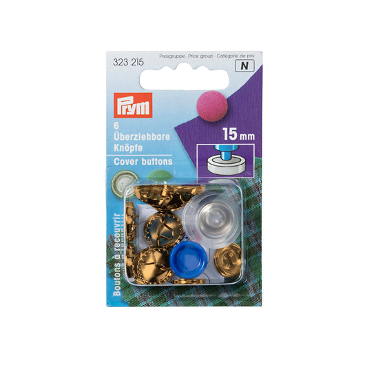 Overtrekksknapper Prym 15 mm