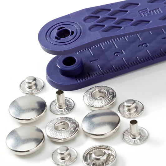 Trykknapper Anorakk 15 mm sølv (10 stk)