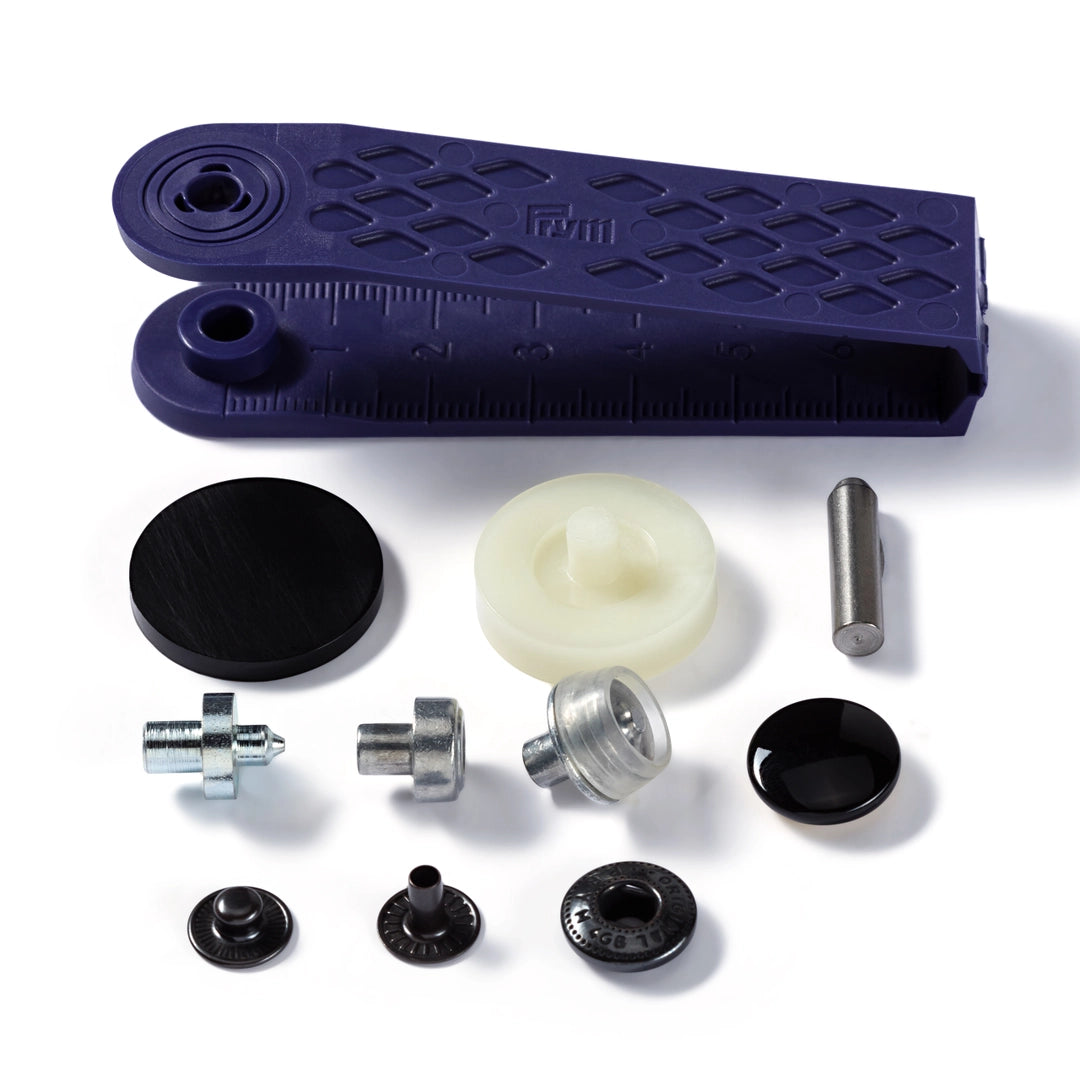 Trykknapper Anorakk 15 mm sort (10 stk)