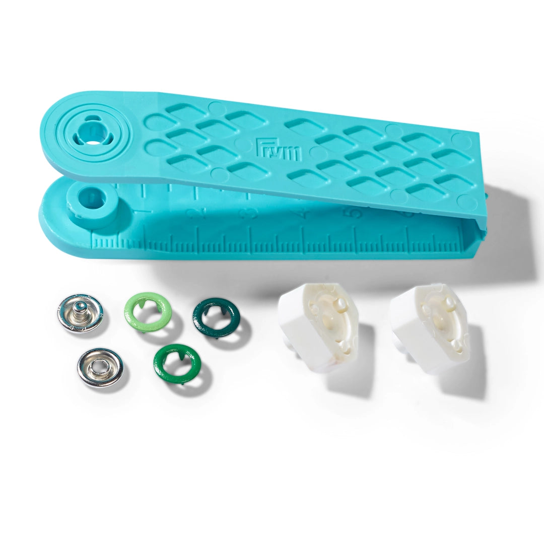 Trykknapper i metall - Miks med grønnfarger - 8mm