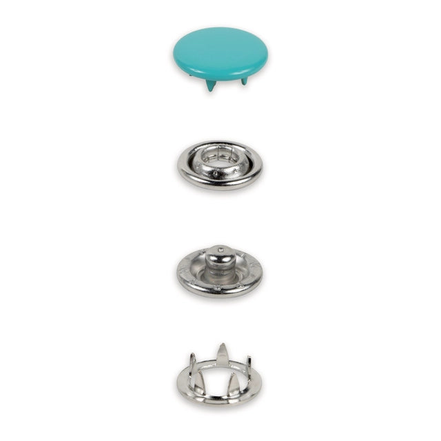 Metall trykknapper 12 mm Mint – 20stk (uten verktøy)