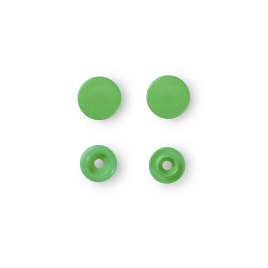Trykknapper Plast 12,4 mm lys grønn (30 stk)