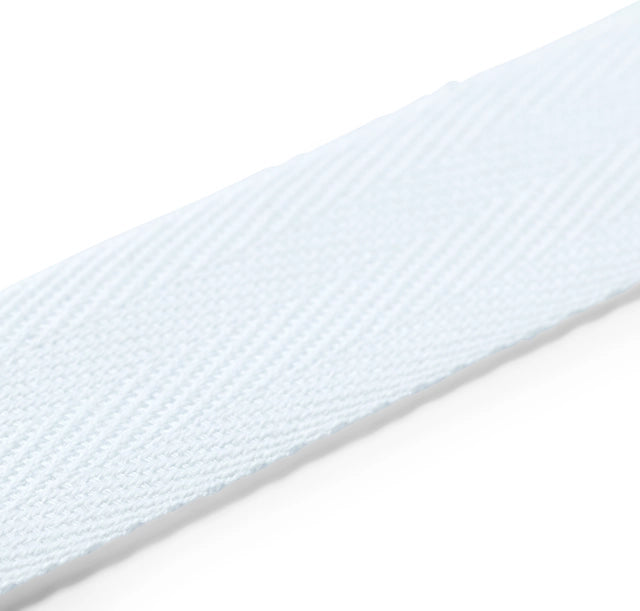 Bomullsbånd 10 mm x 5 meter hvit