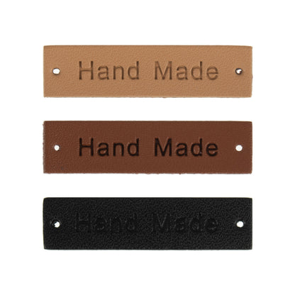 Milward lær labels "Handmade" 3 farger (6 stk)