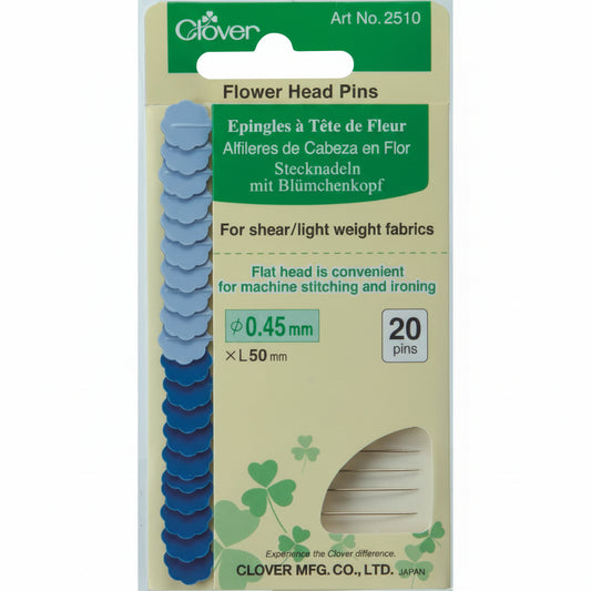 Clover flower knappenåler ekstra fin (20pk)