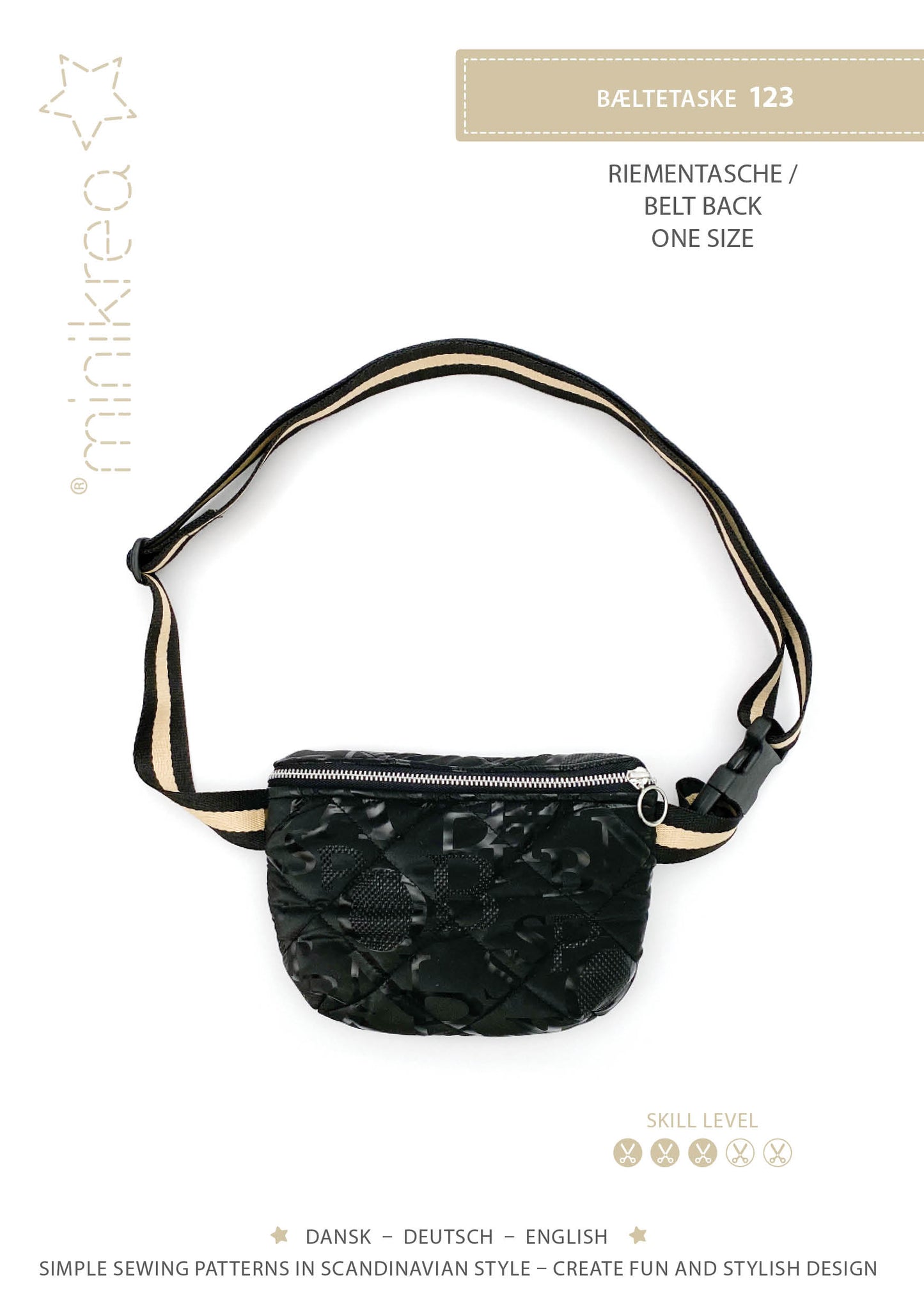 Belteveske/bumbag quiltet - Minikrea 123